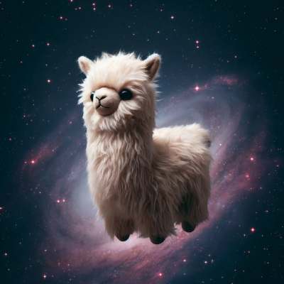 宇宙に浮かぶアルパカのLamaglama39